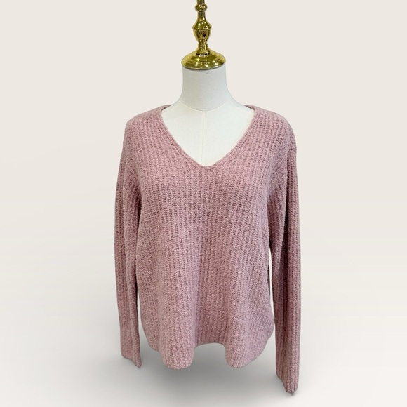 Eileen Fisher Sweaters - Eileen Fisher Women’s Organic Cotton Cashmere Fluff V-Neck Sweater Opal Pink NWT
